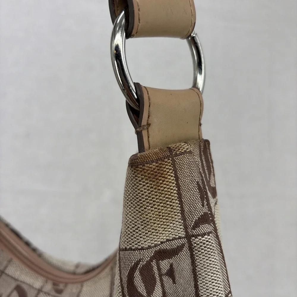 Vintage Y2K Fubu the Collection Canvas Logo Hobo Baguette Bag